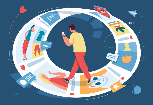 网络或社交媒体成瘾的特征图片下载