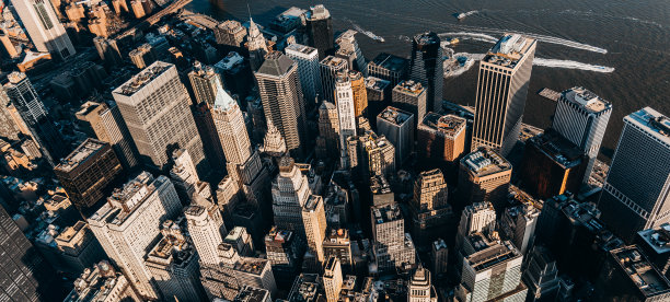 鸟瞰曼哈顿市中心/纽约图片下载