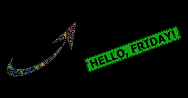 纹理你好星期五密封与网络启动图片下载