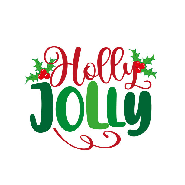 冬青欢乐-圣诞节印刷和槲寄生图片下载