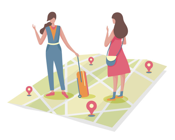 一名年轻的游客向旅行社询问一个城市的景点图片下载