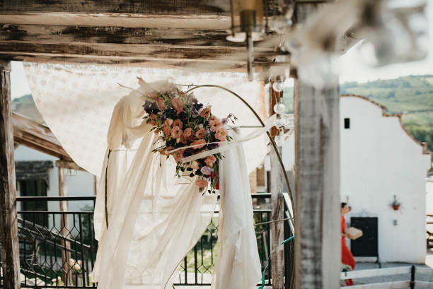 户外花园婚礼花坛图片。图片下载