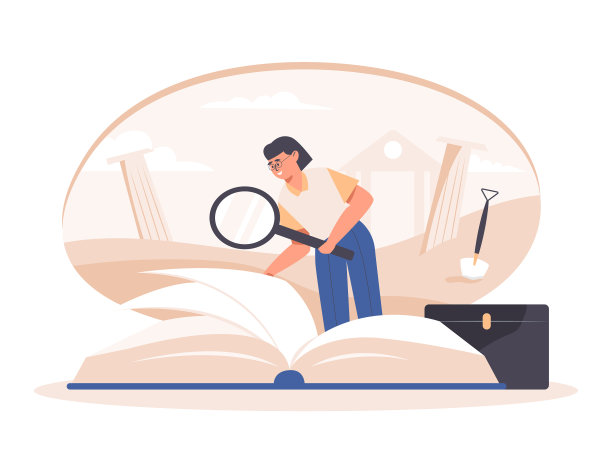 考古学家搜寻书籍图片下载