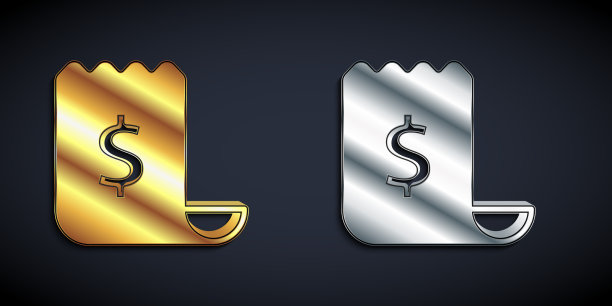 金银纸支票和财务支票图片下载