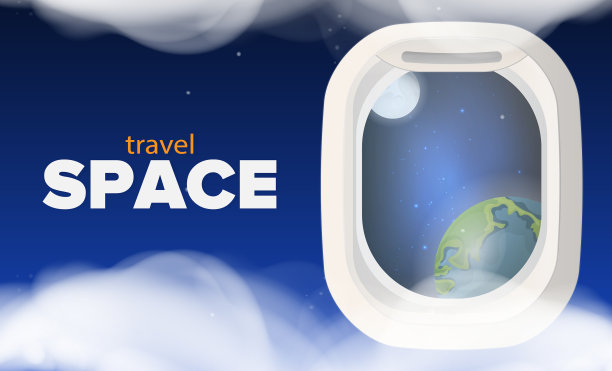 旅行到太空的横幅舷窗上可以看到图片下载