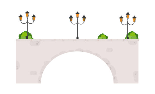 白底孤立的石桥托图片下载