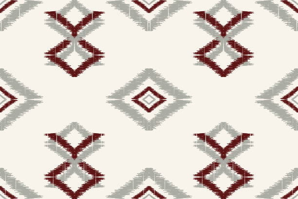 美丽的伊卡特刺绣无缝图案。图片下载