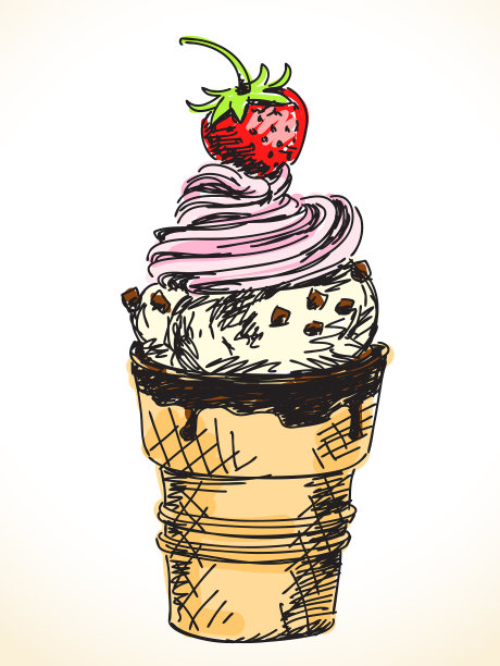 手绘冰淇淋图片下载