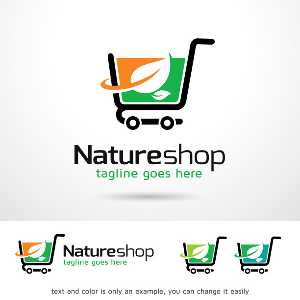 自然商店标志模板图片下载