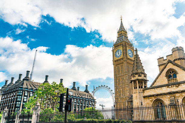 伦敦的大本钟(议会大厦)图片下载