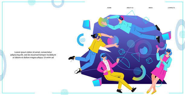 业务流程网站的元世界或虚拟现实技术。图片下载