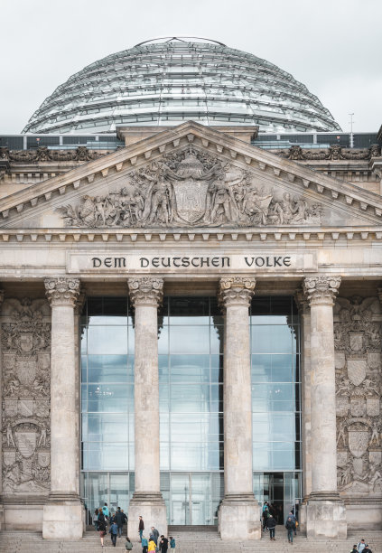 德国国会大厦的特写图片下载