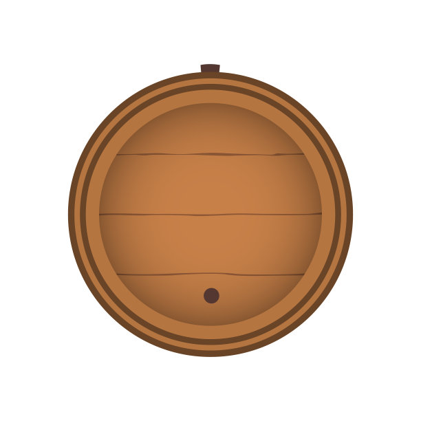 大啤酒桶孤立在白色背景-矢量图片下载