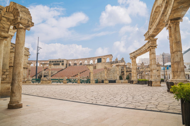 中国澳门特别行政区著名的古建筑和旅游风景图片下载