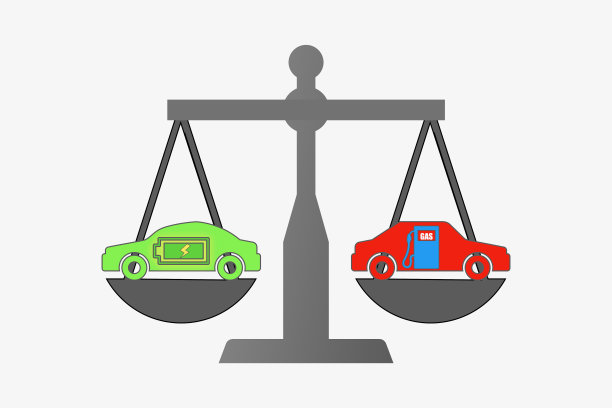 电动汽车与汽油发动机汽车的比较图片下载