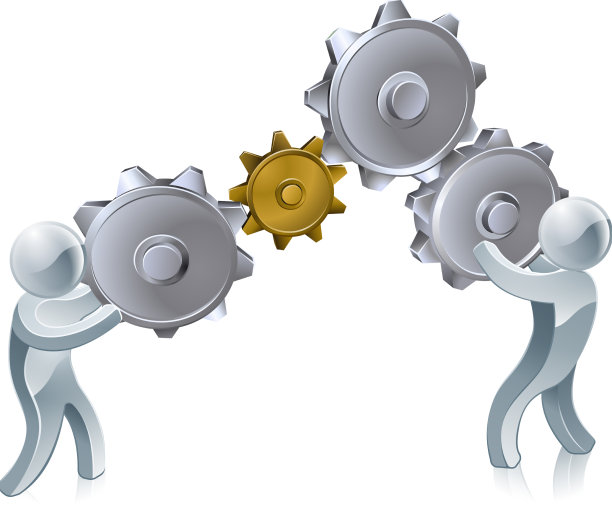 人们工作的齿轮图片下载