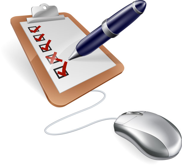 调查剪贴板和电脑鼠标图片下载