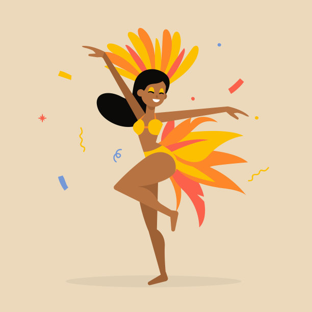 嘉年华人物穿着定制的平底设计图片下载