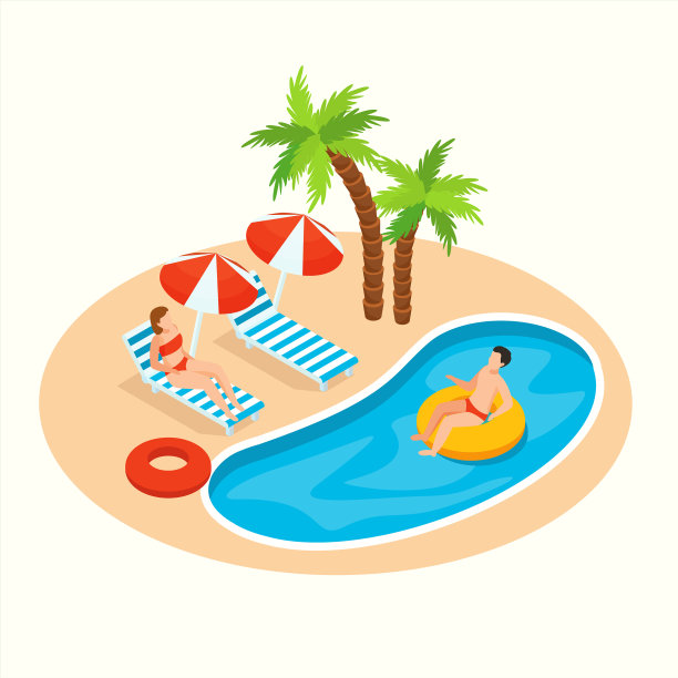 游轮赌场游泳池等距图片下载