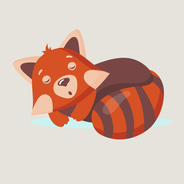 有趣的小熊猫平面设计图片下载