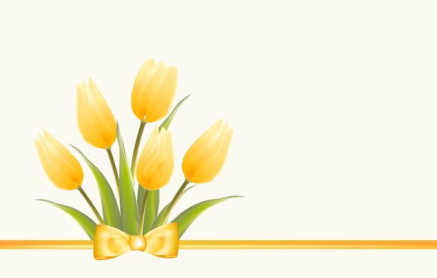 婚礼卡片上有白色郁金香的灯图片下载