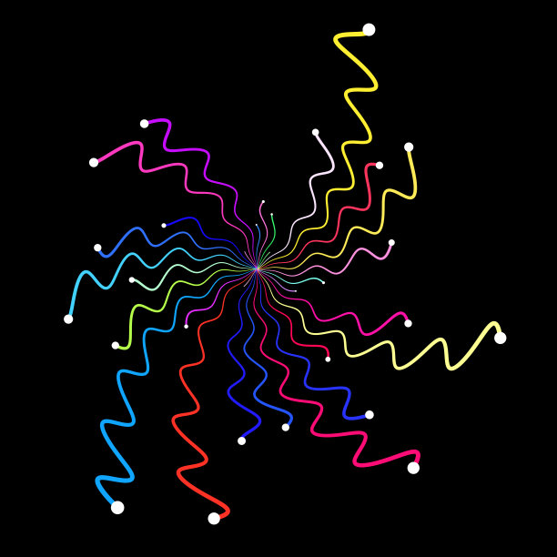 多色曲线。图片下载