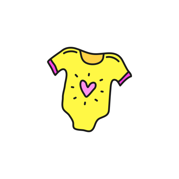 涂鸦彩色婴儿套装图片下载