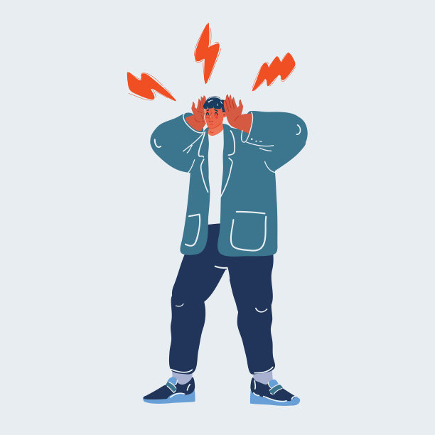 年轻人的疼痛姿势图片下载