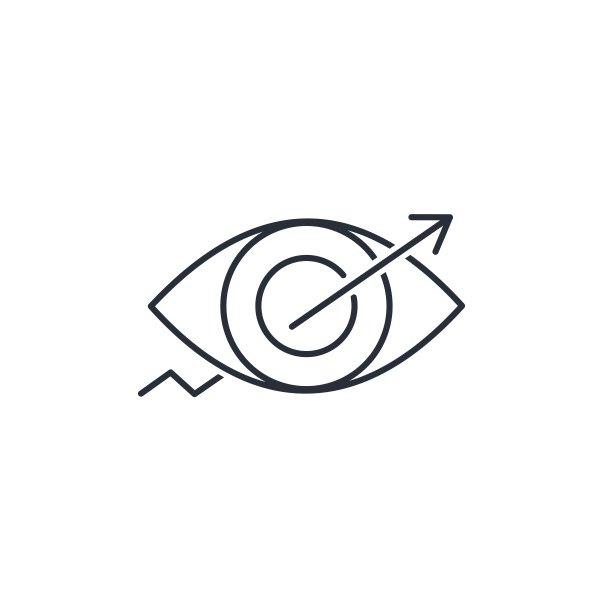 增加监视。特别注意。向量线性图标孤立在白色背景图片下载