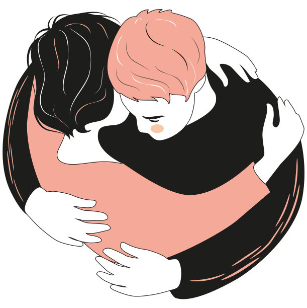 情侣或朋友深情相拥图片下载