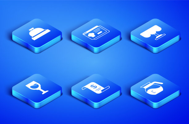 设置咖啡壶酒店服务铃纸或图片下载