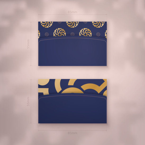 参观名片深蓝色图片下载