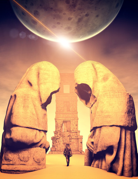 幻想景观，探险家和考古学家。古老的文明，秘密和神秘。新的世界,系外行星。其他维度图片下载