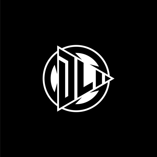 Dl标志字母组合三角打形状圆圈图片下载