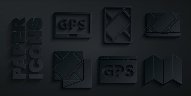 设置GPS设备与地图城市导航折叠图片下载