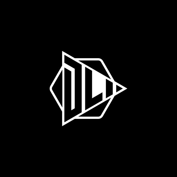 Dl标志字母组合三角形播放按钮图片下载