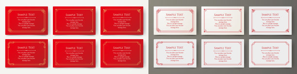 豪华名片设计。古董装饰设计。优雅的边缘模式。图片下载