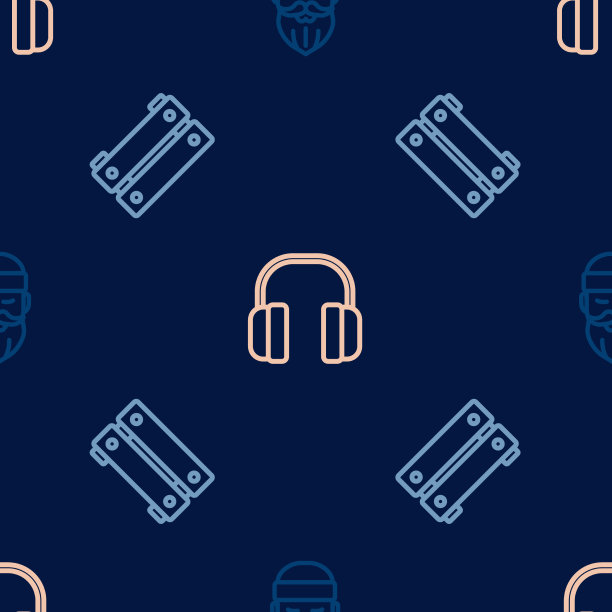 设置线伐木工人木箱和耳机上图片下载