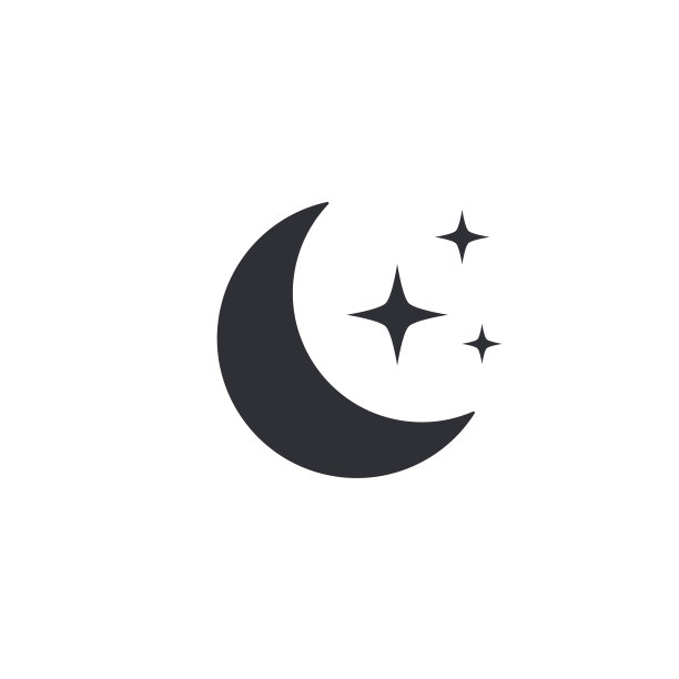月亮和星星图标（独立符号）图片下载