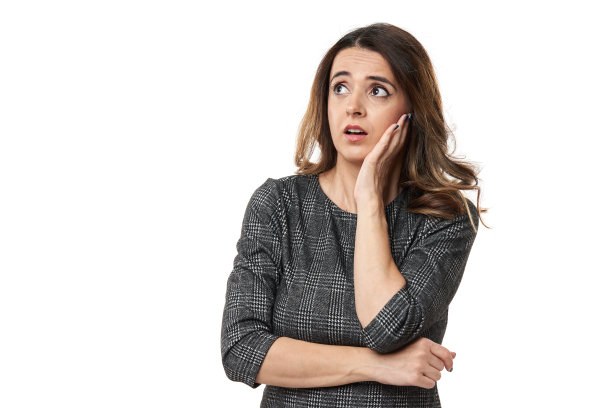 担心年轻的女商人图片下载