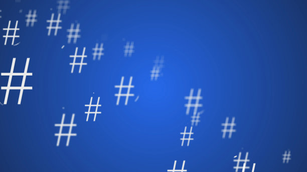 标签图标的蓝色背景图片下载