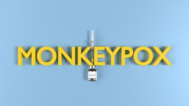 猴痘疫苗和注射器创建字母I对红色背景图片下载