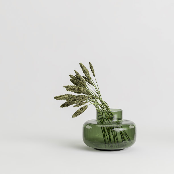 3d插图花瓶装饰孤立在白色背景图片下载