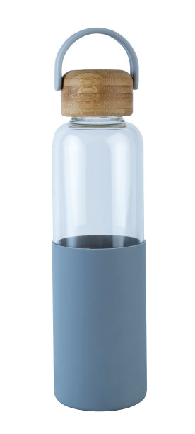 白色背景上隔离的蓝色运动和健身饮料瓶图片下载