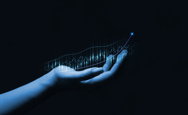 商业成功策略和金融营销。金融利润股市数据。 成功企业的理想目标。图片下载