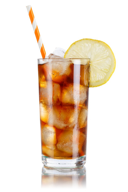 可乐玻璃苏打水柠檬水软饮料饮料孤立在白色图片下载
