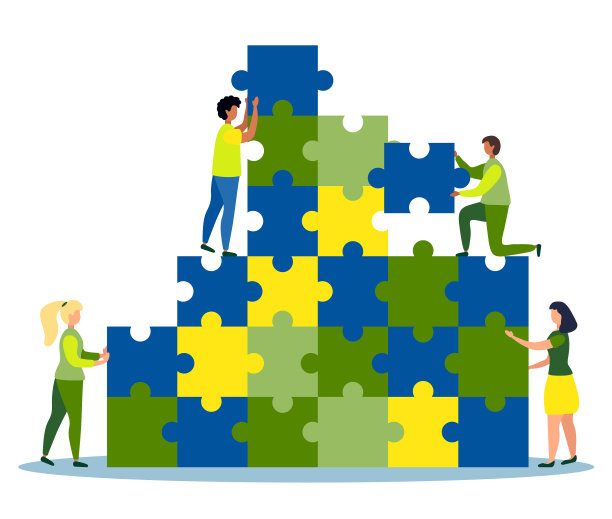 商业概念团队比喻人与人之间的联系图片下载