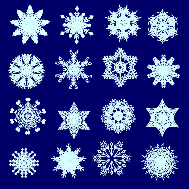 美丽的雪花为圣诞节的冬天图片下载