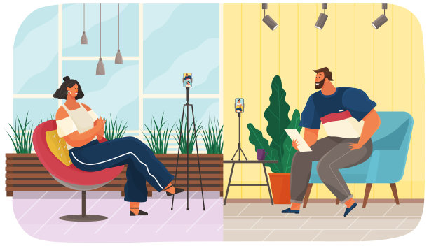 卡通人物正在交流着图片下载