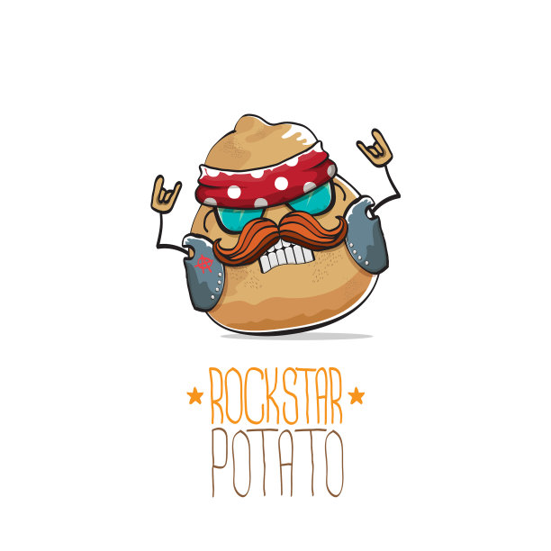 摇滚明星土豆搞笑卡通可爱图片下载